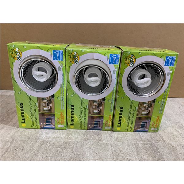 Lot Of 3 Luminus Recessed Lighting Fixtures