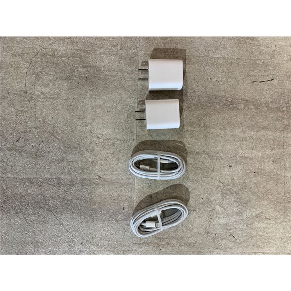 Lot Of 2 C To Lightning Chargers - Includes 2 Blocks