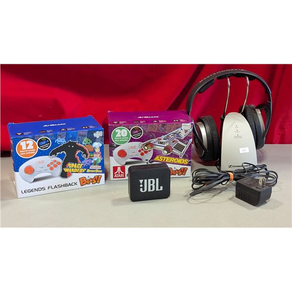 2 Video Game Emulators, JBL Speaker, & Headphones