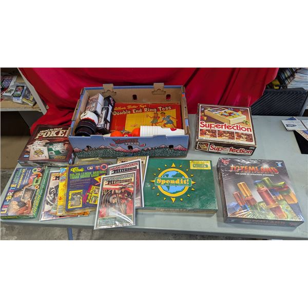 Assorted Games, Comics, & Toys
