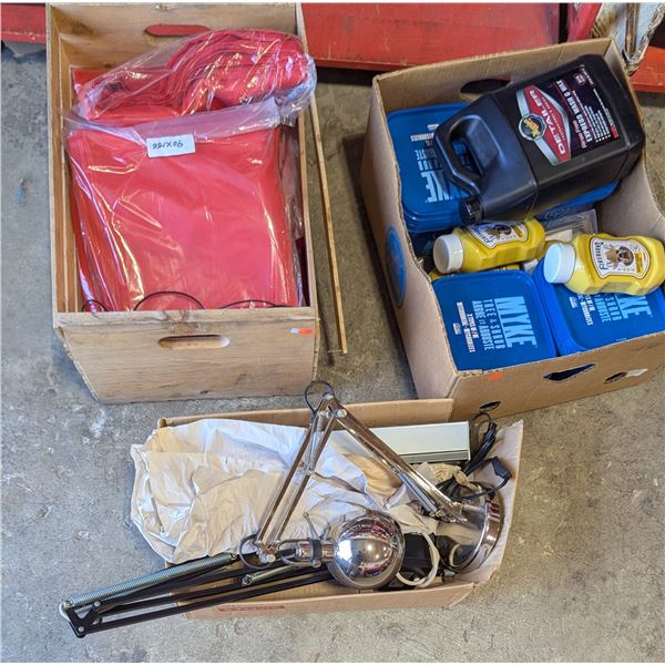 Variety Lot: Lamps, Mustard, Table Cloths, & More