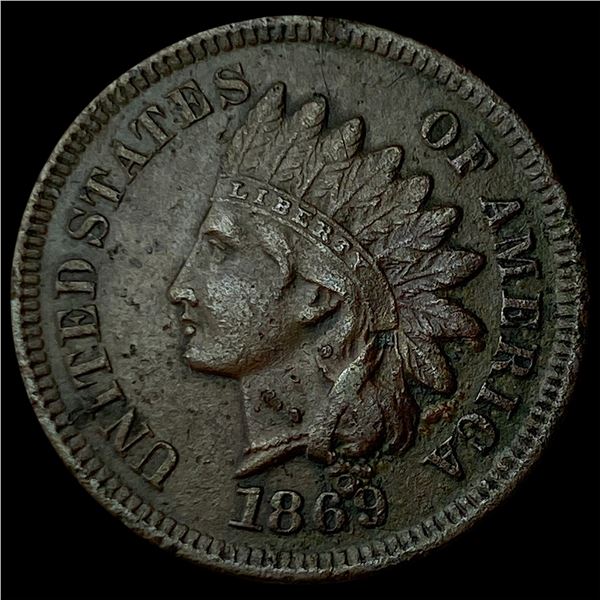 1869 Indian Head Cent CHOICE AU