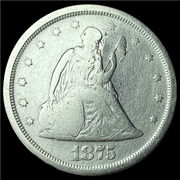 1875-S Silver Twenty Cent Piece NEARLY  UNCIRCULATED