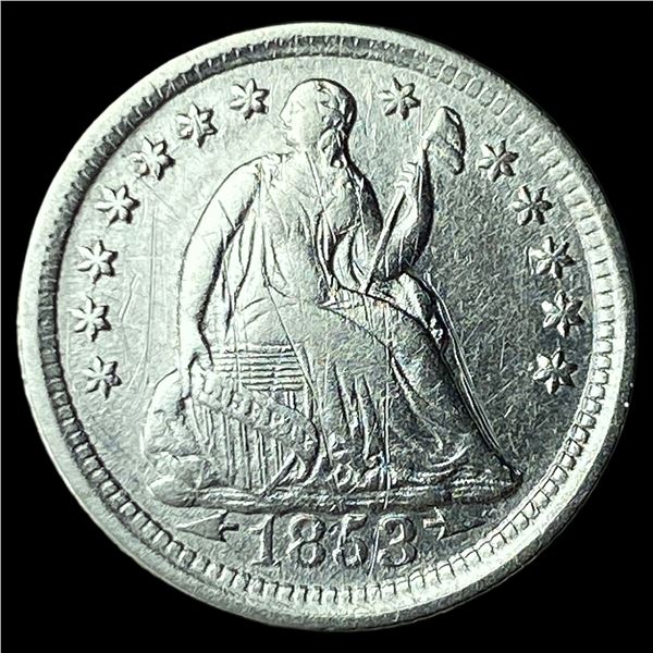 1853 Arrows Silver Seated Liberty Half Dime  HIGH GRADE