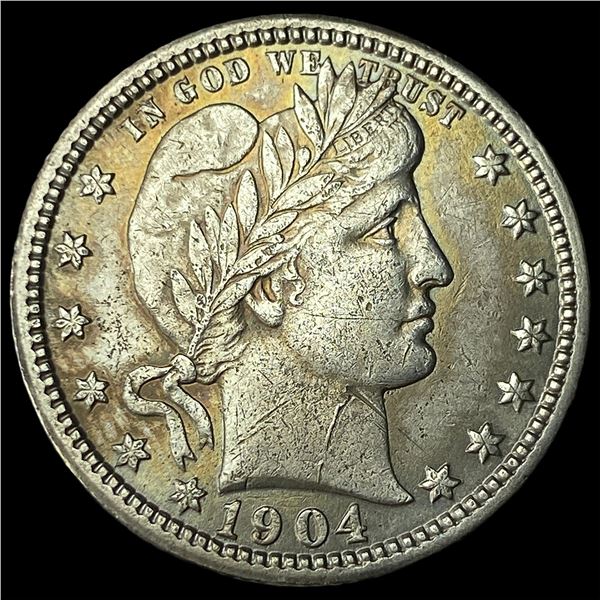 1904 Silver Barber Quarter CLOSELY  UNCIRCULATED