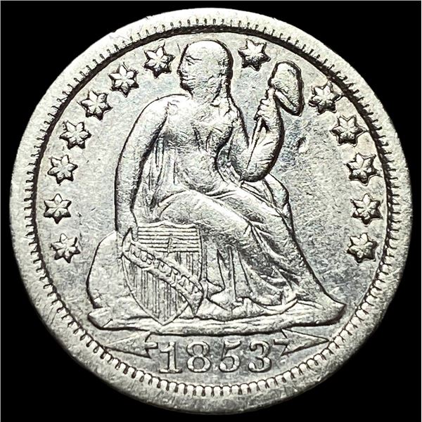1853-O Silver Seated Liberty Dime CLOSELY  UNCIRCULATED