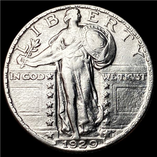 1929 Silver Standing Liberty Quarter CHOICE  AU