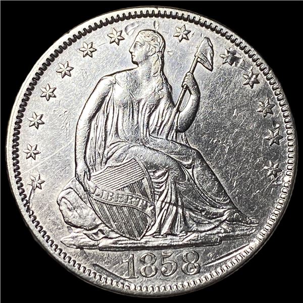1858 Seated Liberty Half Dollar HIGH GRADE