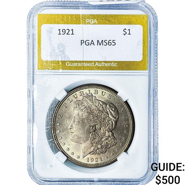 1921 Morgan Silver Dollar PGA MS65