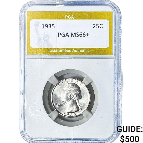 1935 Washington Silver Quarter PGA MS66+