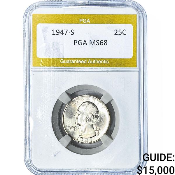 1947-S Washington Silver Quarter PGA MS68