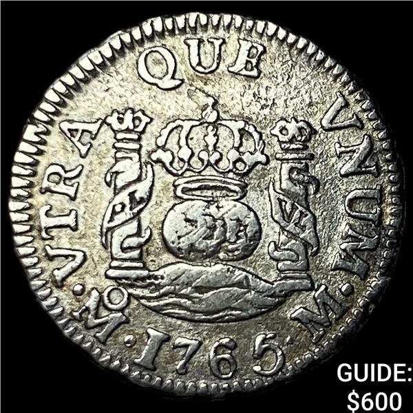 1765-Mo Mexico Charles III Silver 1/2 Real