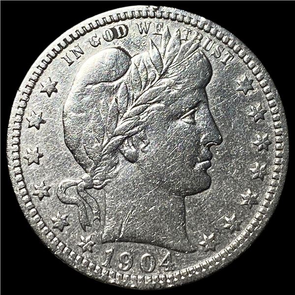 1904 Barber Silver Quarter CLOSELY  UNCIRCULATED