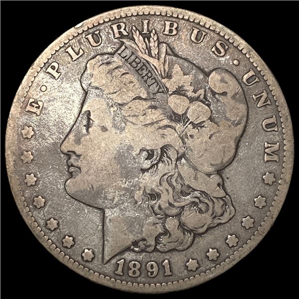 1891-CC Silver Morgan Dollar LIGHTLY  CIRCULATED