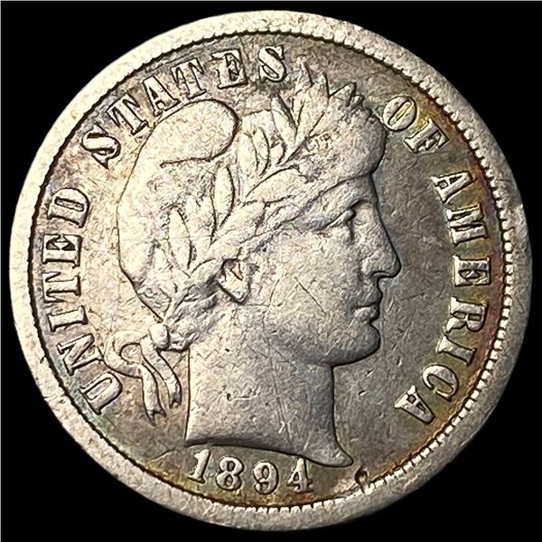 1894-O Silver Barber Dime NEARLY UNCIRCULATED