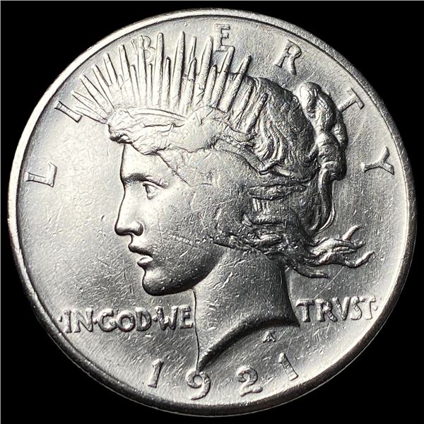 1921 Silver High Relief Peace Dollar CLOSELY UNCIRCULATED