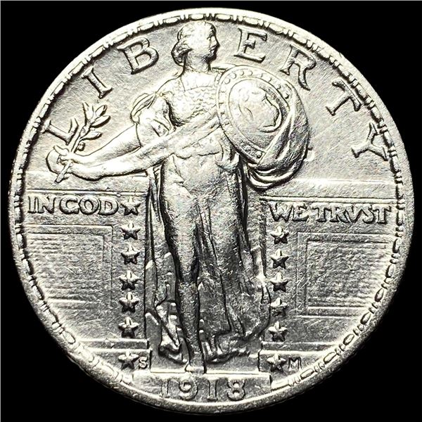1918-S Silver Standing Liberty Quarter  UNCIRCULATED