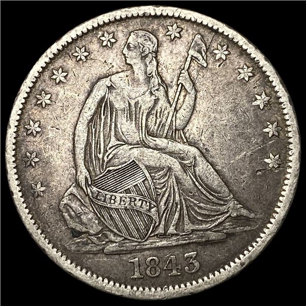1843-O Silver Half Dollar CHOICE AU