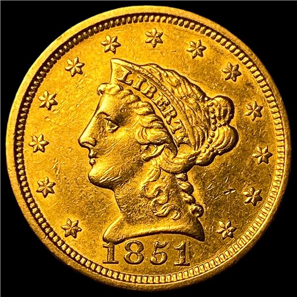 1851 Gold $2.50 Liberty Head Quarter Eagle UNCIRCULATED