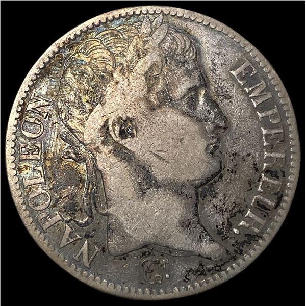 1810-A Silver 5 Francs Napoleon I France  NEARLY UNCIRCULATED