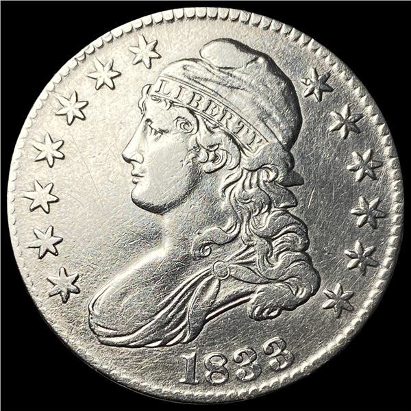 1833 Silver Capped Bust Half Dollar CHOICE AU