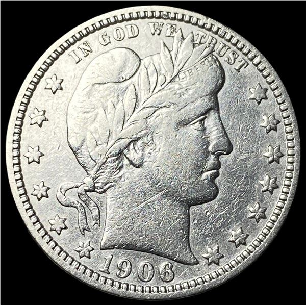 1906-D Barber Silver Quarter CLOSELY UNCIRCULATED