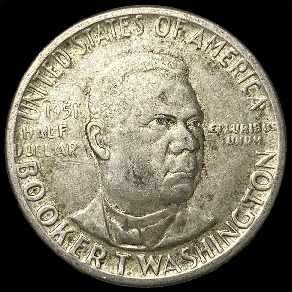 1951 Silver Half Dollar Booker T. Washington  CLOSELY UNCIRCULATED