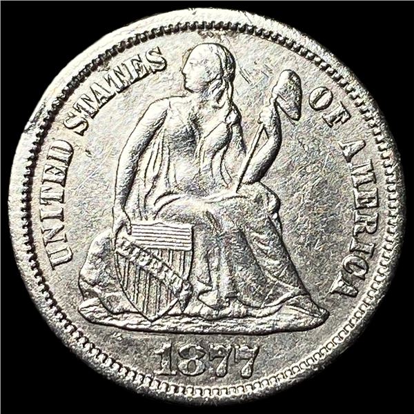 1877-CC Silver Seated Liberty Dime  UNCIRCULATED