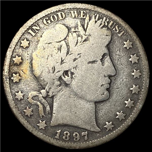 1897-O Silver Barber Half Dollar LIGHTLY  CIRCULATED