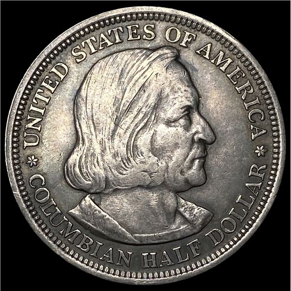 1893 Silver Columbian Exposition Half Dollar CLOSELY UNCIRCULATED