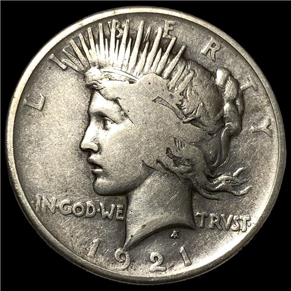 1921 Silver High Relief Peace Dollar LIGHTLY CIRCULATED