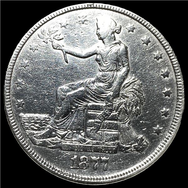 1877 Silver Trade Dollar CHOICE AU