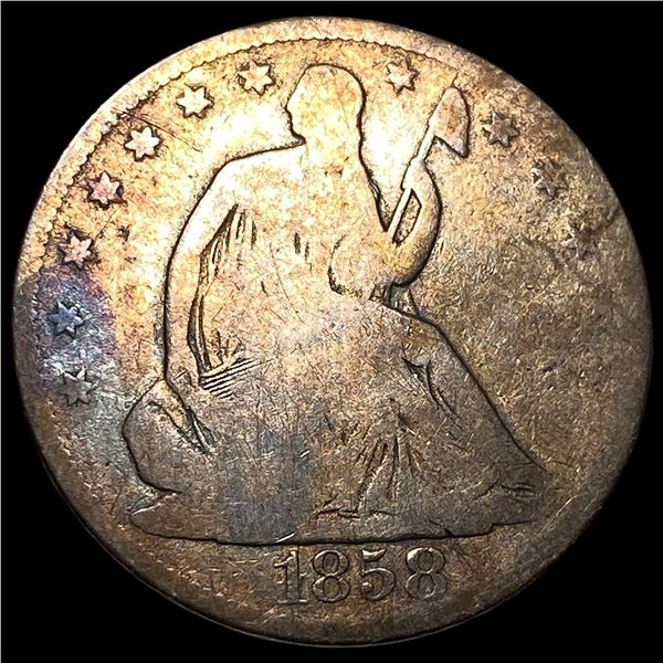 1858-O Silver Half Dollar NICELY CIRCULATED