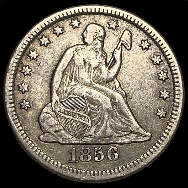 1856-O Silver Seated Liberty Quarter CLOSELY  UNCIRCULATED