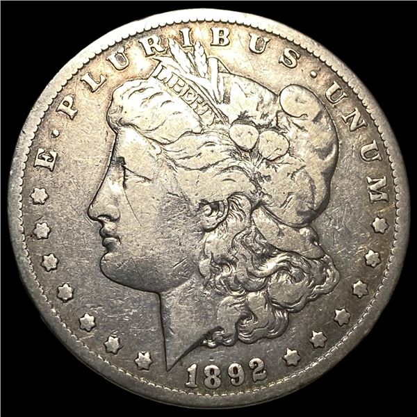 1892-CC Silver Morgan Dollar LIGHTLY  CIRCULATED