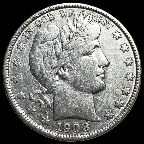 1908-O Silver Barber Half Dollar CLOSELY  UNCIRCULATED