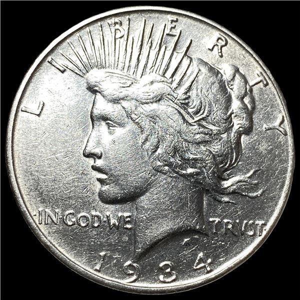 1934-D Silver Peace Dollar CHOICE AU