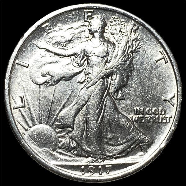 1917 Silver Walking Liberty Half Dollar CHOICE AU