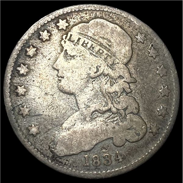 1834 Silver Capped Bust Quarter NICELY CIRCULATED