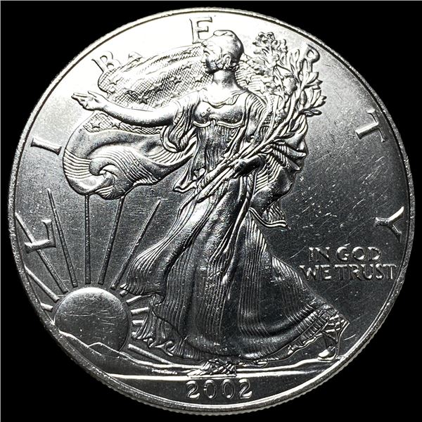 2002 1 oz Silver American Eagle $1 GEM BU