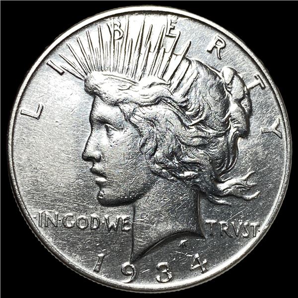 1934 Silver Peace Dollar CHOICE AU