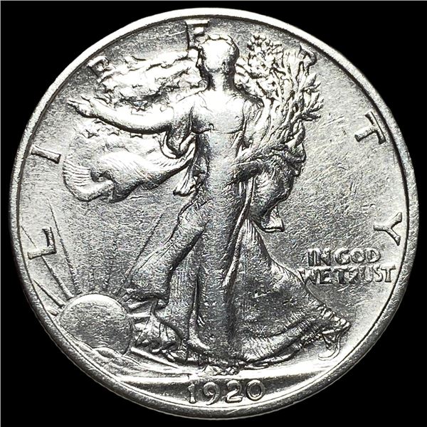 1920-S Silver Walking Liberty Half Dollar  CHOICE AU