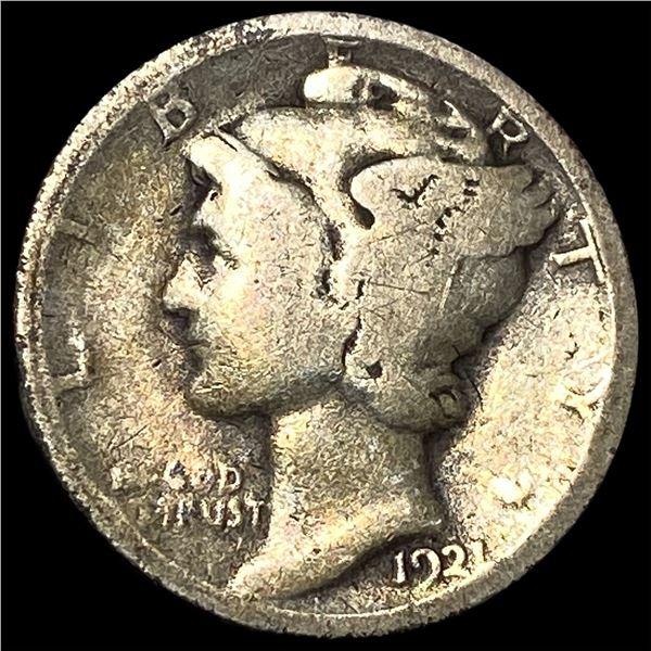 1921 Silver Mercury Dime LIGHTLY CIRCULATED