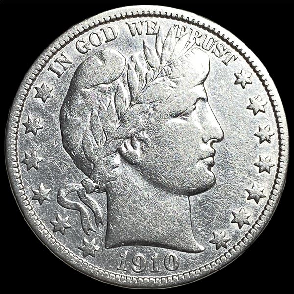1910-S Silver Barber Half Dollar CLOSELY  UNCIRCULATED