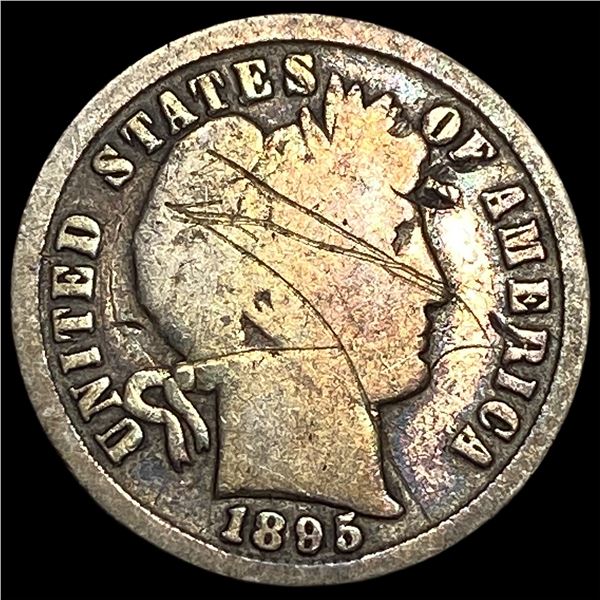 1895 Silver Barber Dime NICELY CIRCULATED