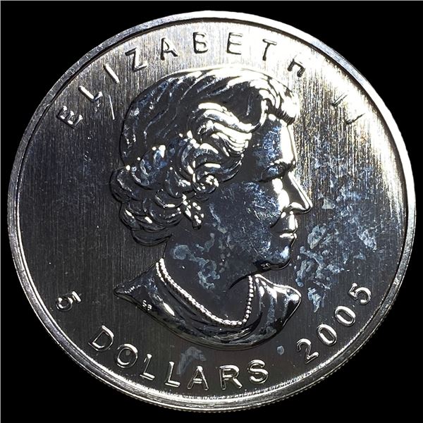 2005 Silver 1 oz Canadian Maple Leaf SUPERB  GEM BU