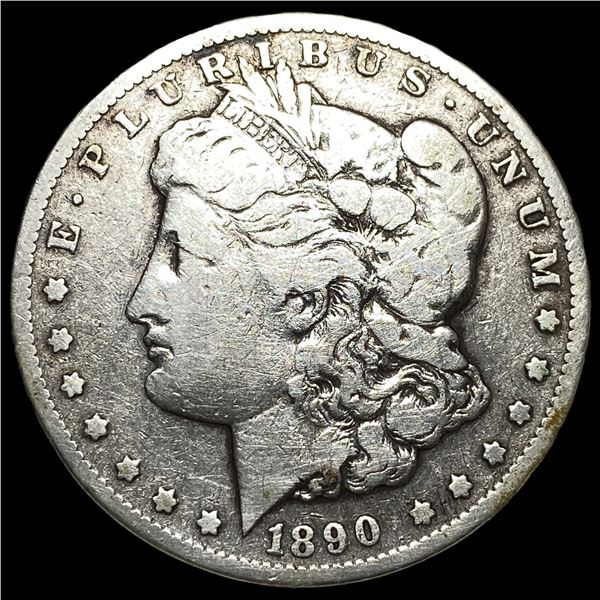 1890-CC Silver Morgan Dollar NEARLY  UNCIRCULATED