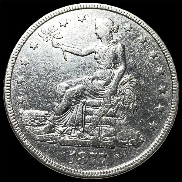 1877 Silver Trade Dollar CHOICE AU