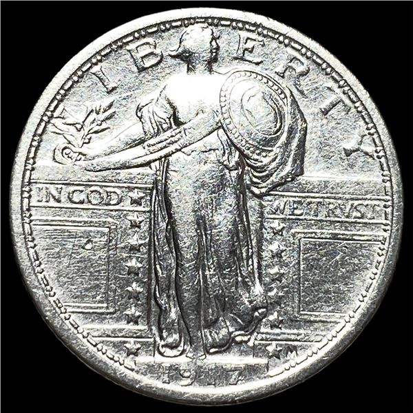 1917 Type 1 Silver Standing Liberty Quarter CHOICE AU