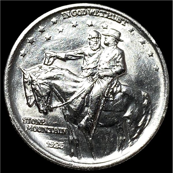 1925 Silver Stone Mountain Half Dollar GEM BU
